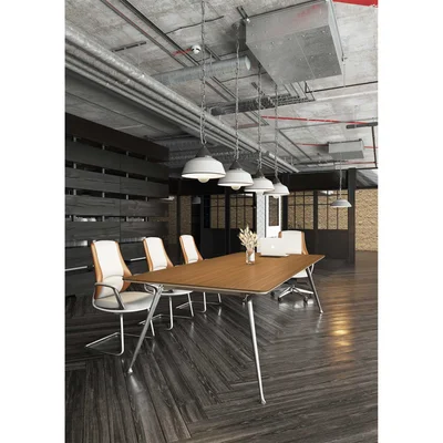 RFG Conference table Paris, 2400 x 1200 x 750 mm, walnut and light grey