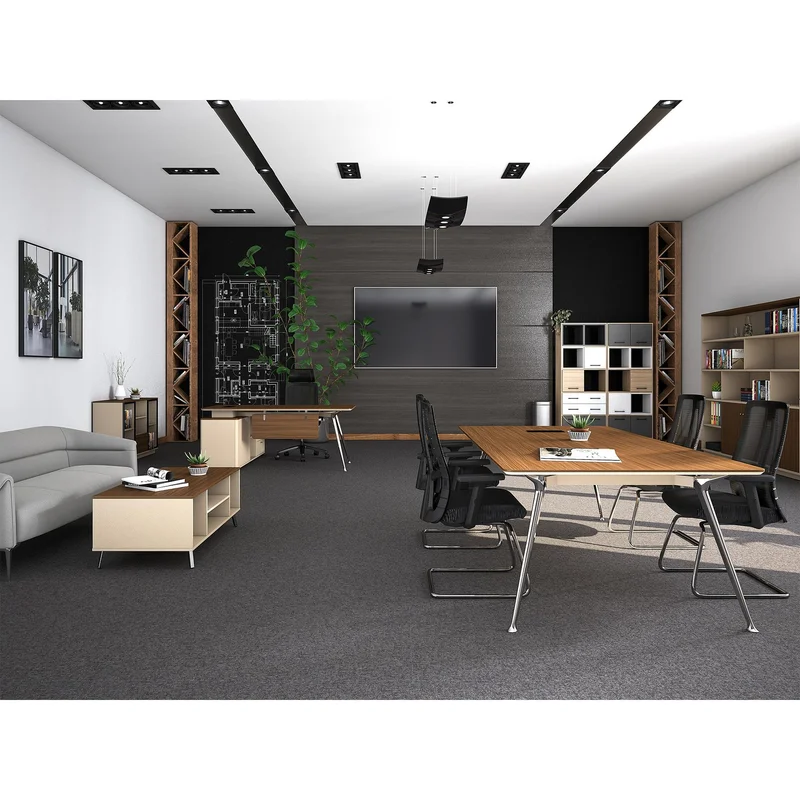 RFG Conference table Paris, 2400 x 1200 x 750 mm, walnut and light grey
