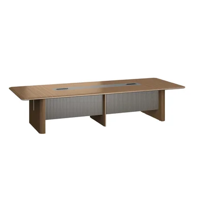 Conference table RFG Parma, 3600 x 1400 x 750 mm, walnut and pearl graphite