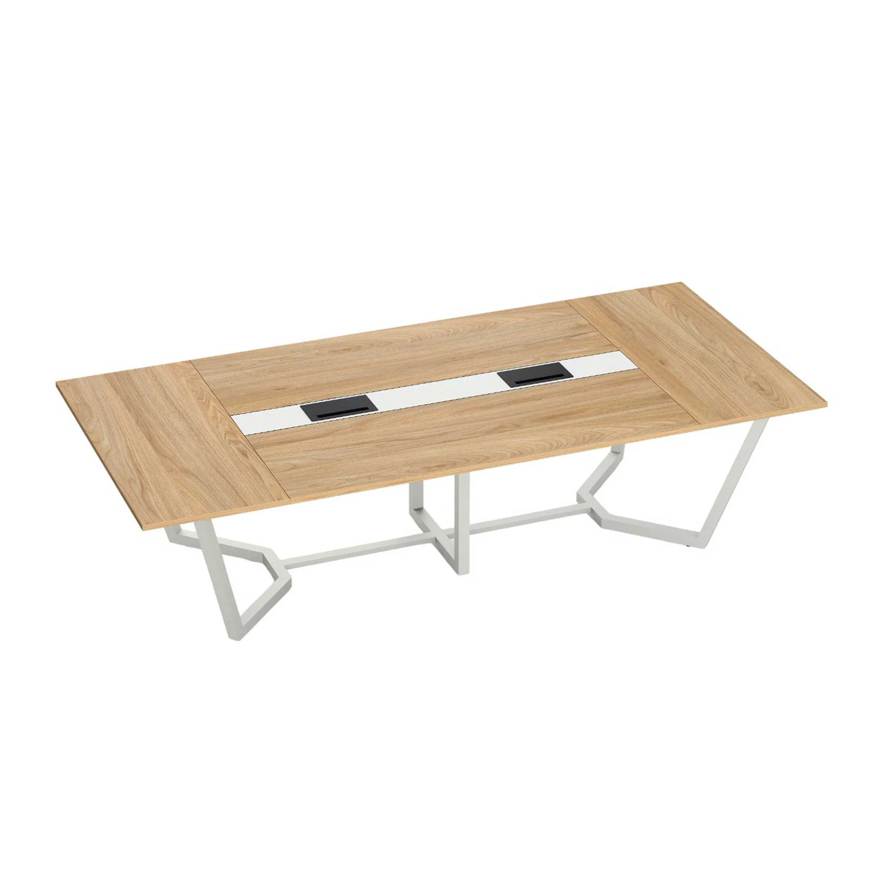 RFG Conference table Roy, 3000 x 1400 x 750 mm, VL ELM, white base