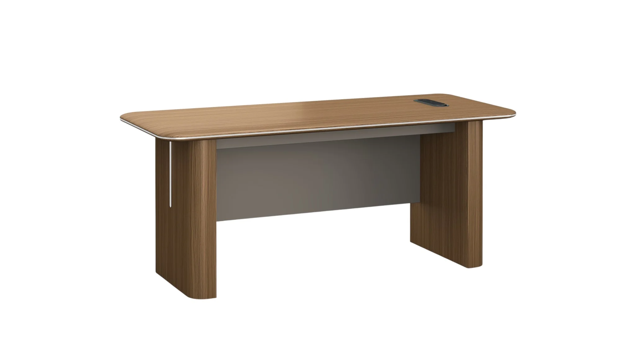 Conference table RFG Parma, 2000 x 1000 x 750 mm, chipboard 50 mm, walnut and pearl graphite
