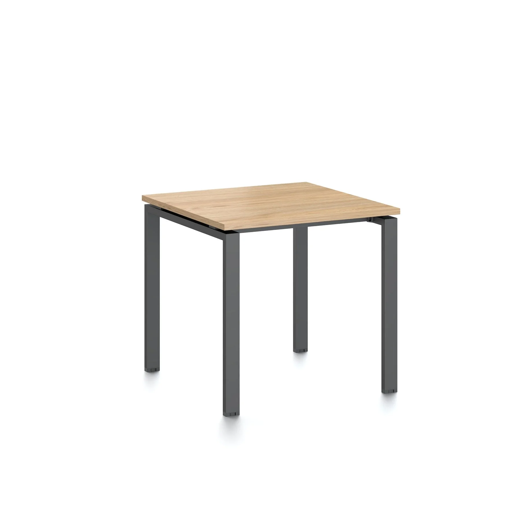 Conference table RFG Monaco, 800 x 800 x 750 mm, chipboard 25 mm, elm top, black metal legs