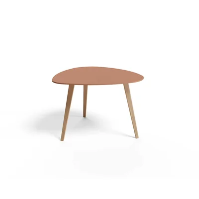 RFG Low Table Torino, 650 x 650 x 450 mm, Light Oak Melamine and Brick