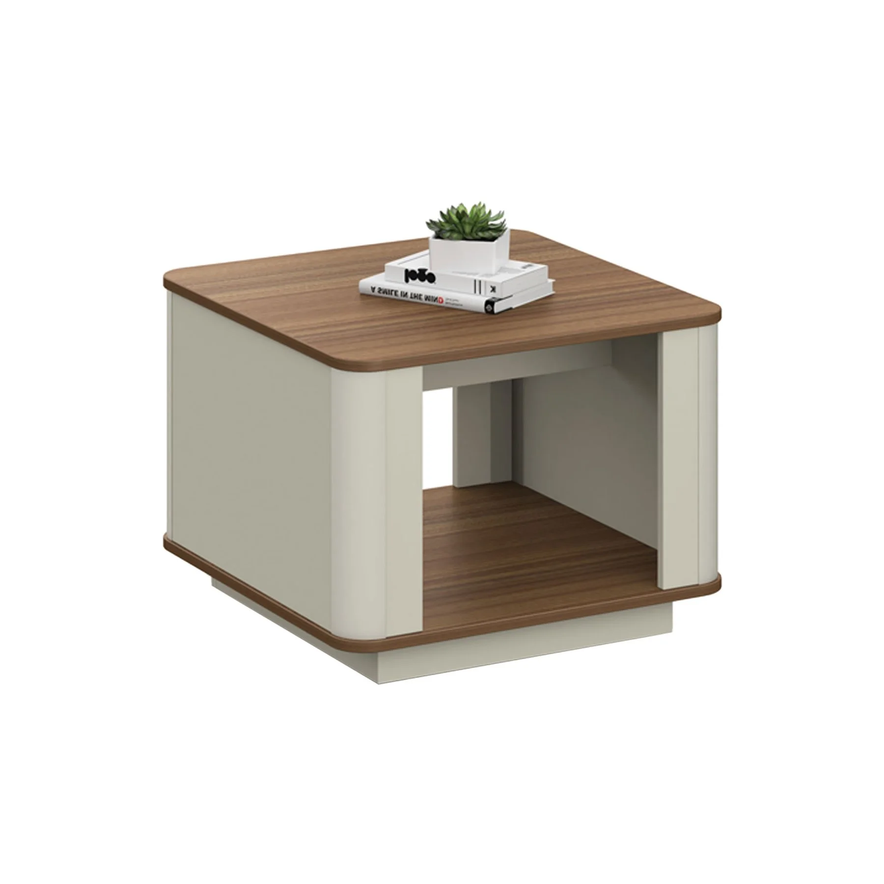 Low Table RFG Elmaz, 600 x 600 x 450 mm, Australian oak and grey