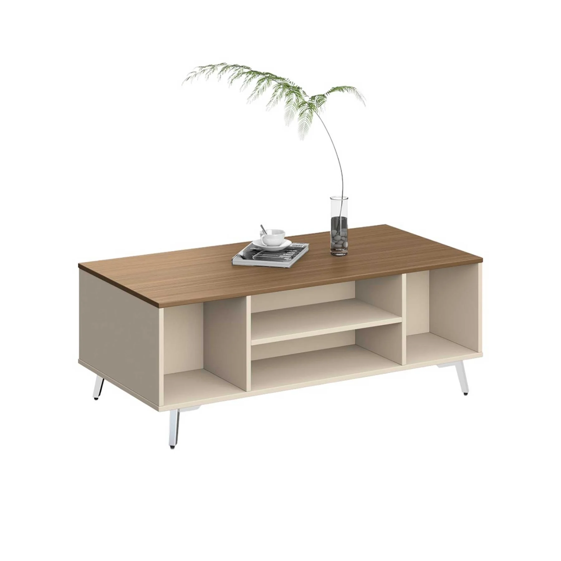 RFG Low table Paris, 1200 x 600 x 450 mm, walnut and light gray
