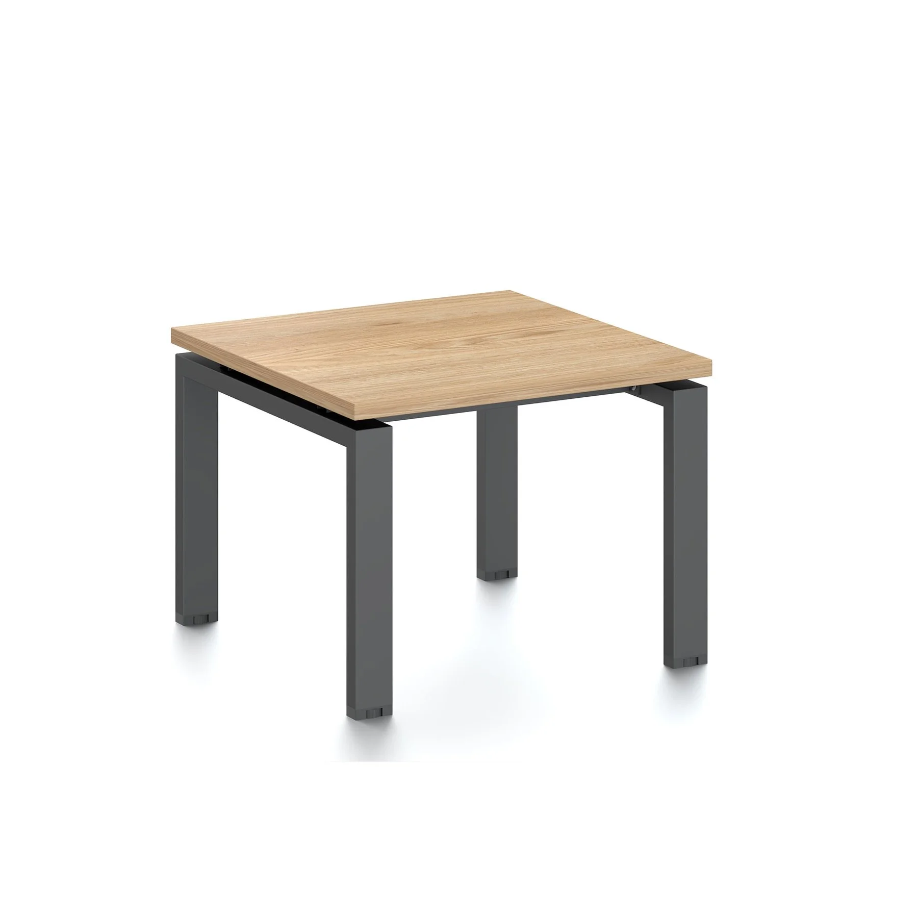 Low table RFG Monaco, 600 x 600 x 450 mm, chipboard 25 mm, elm top, black metal legs