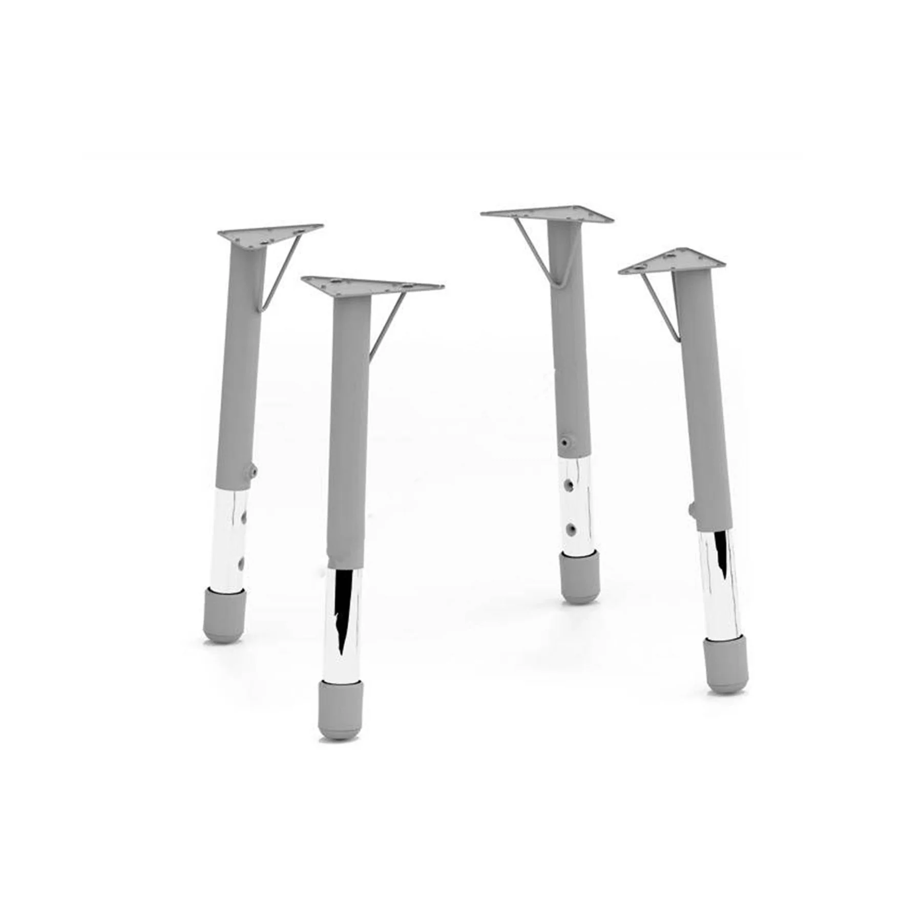 Nowa Szkola Metal legs, height-adjustable, 59 x 64 x 71–76 cm, set of 4