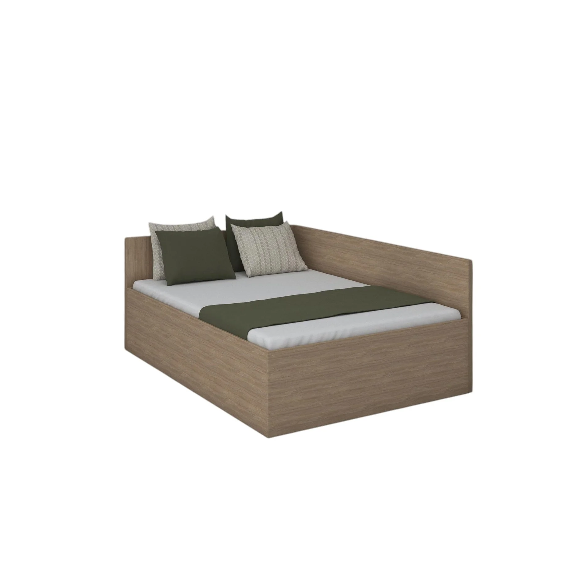 RFG Bed sideboard, for double bed, 2072 x 36 x 800 mm, oak sonoma