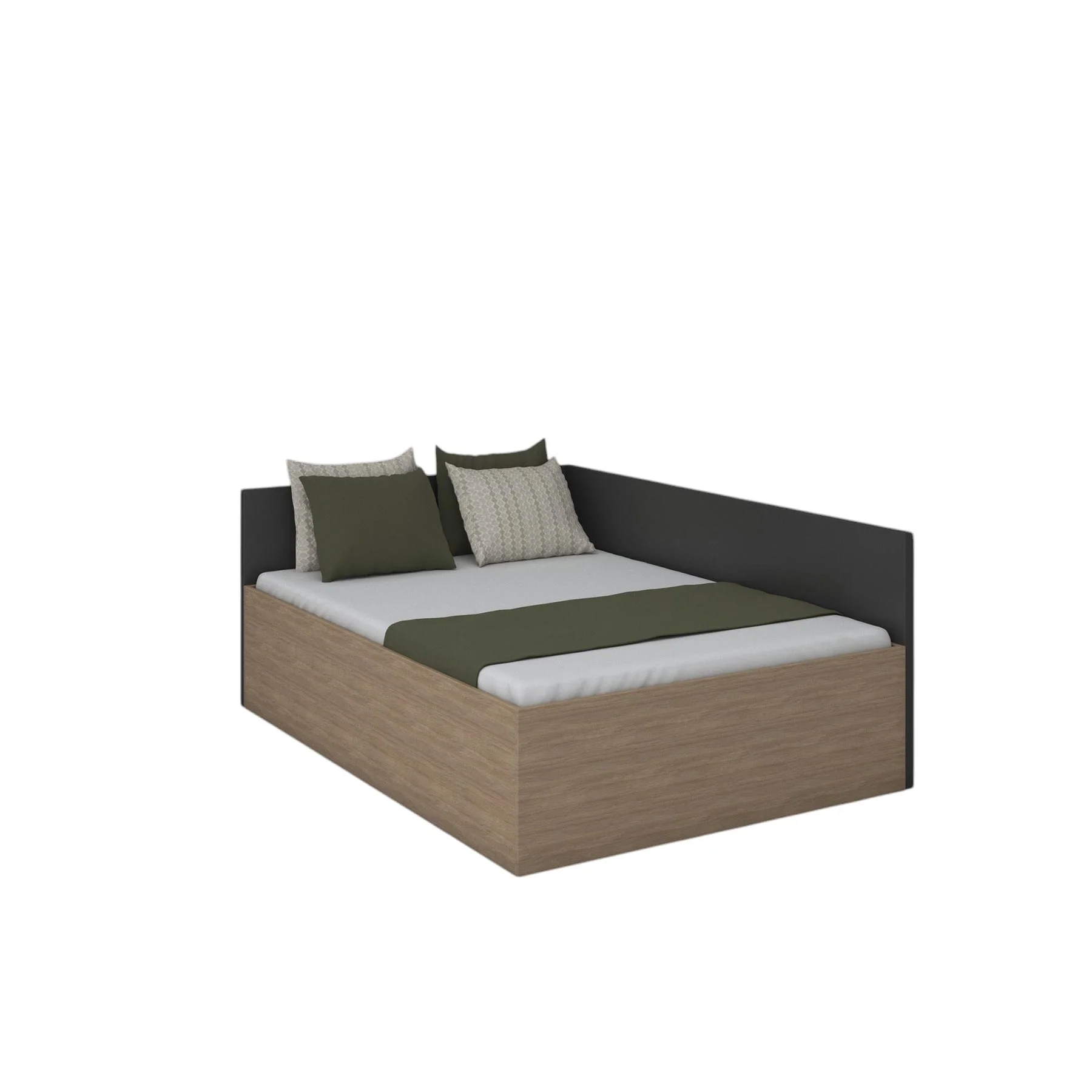 RFG Side panel for double bed, 2072 x 36 x 800 mm, graphite