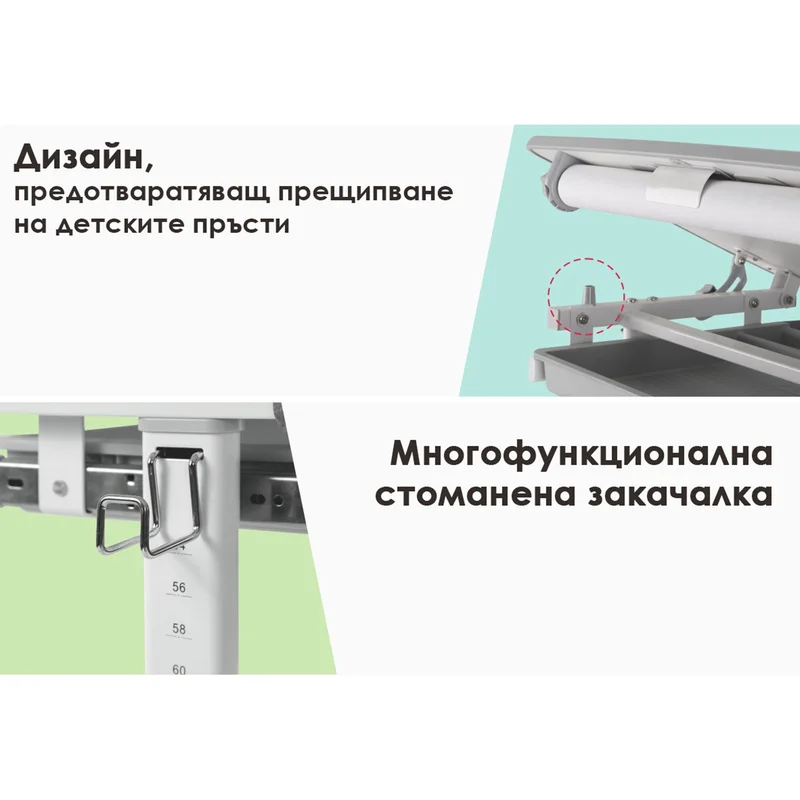 RFG Ергономичен ученически чин и стол Ergo Tech B201N, син цвят, сглобена мостра