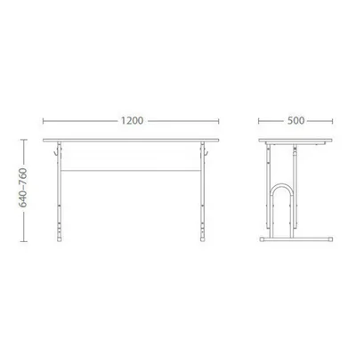 Ученическа маса Nowy Styl E-174 Black, ПДЧ 16 mm, цвят бук