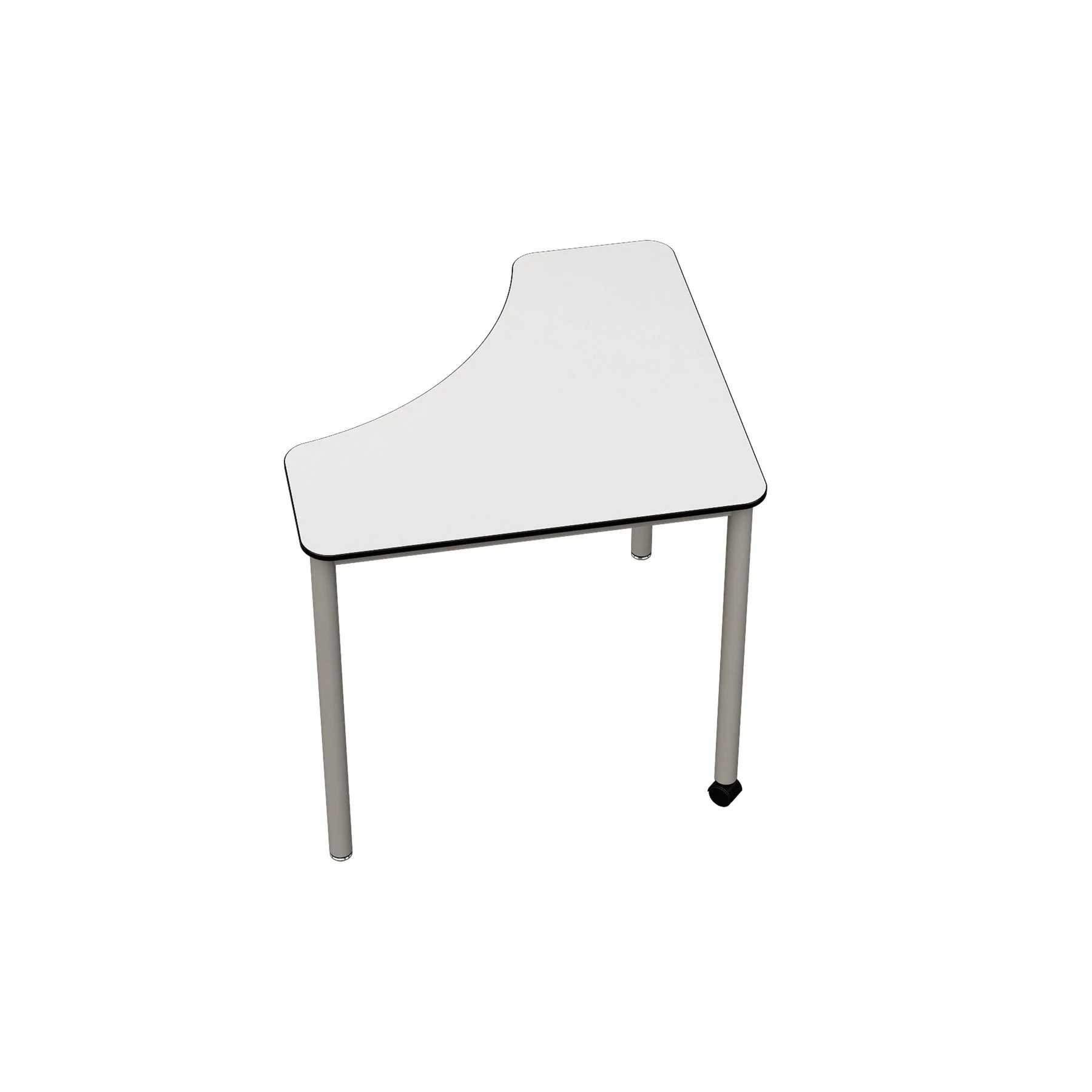 RFG Student Desk Flexus, triangular, 111 x 72 x 64 cm, white HPL