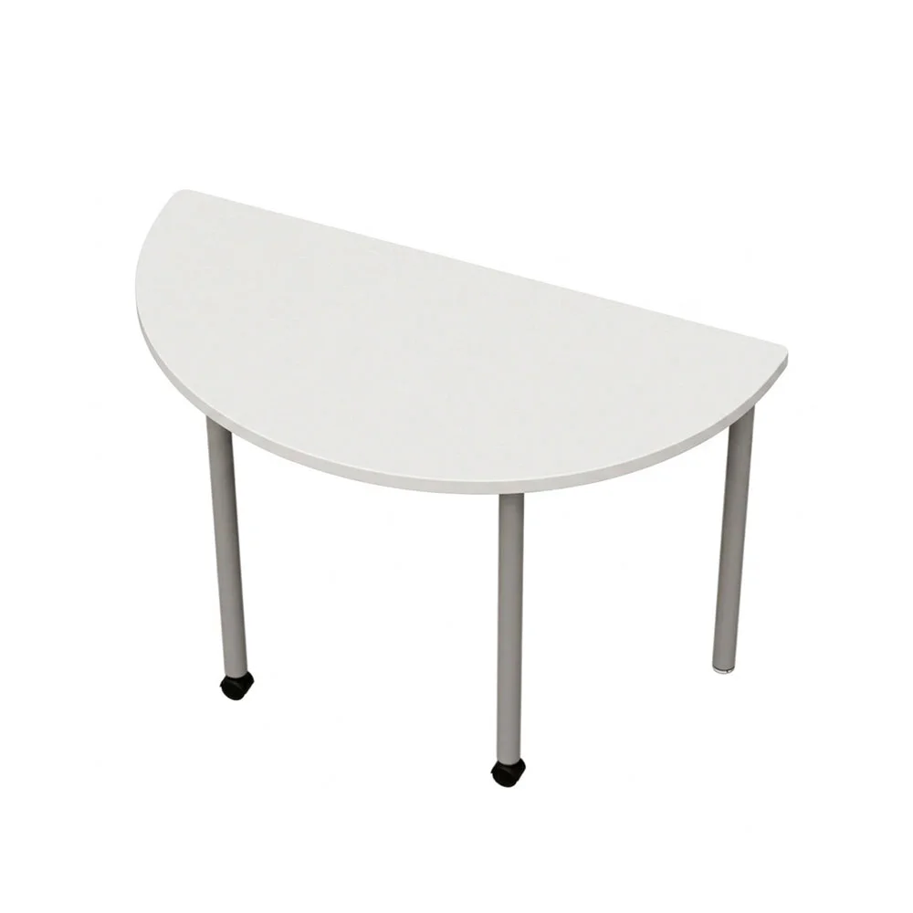 Ученическа маса RFG Flexus, полукръг, 120 x 60 x 76 cm, MDF плот, сиви крака
