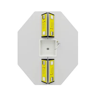 RFG STUDENT LABORATORY TABLE HEXA 170/140/75 YELLOW/WHITE
