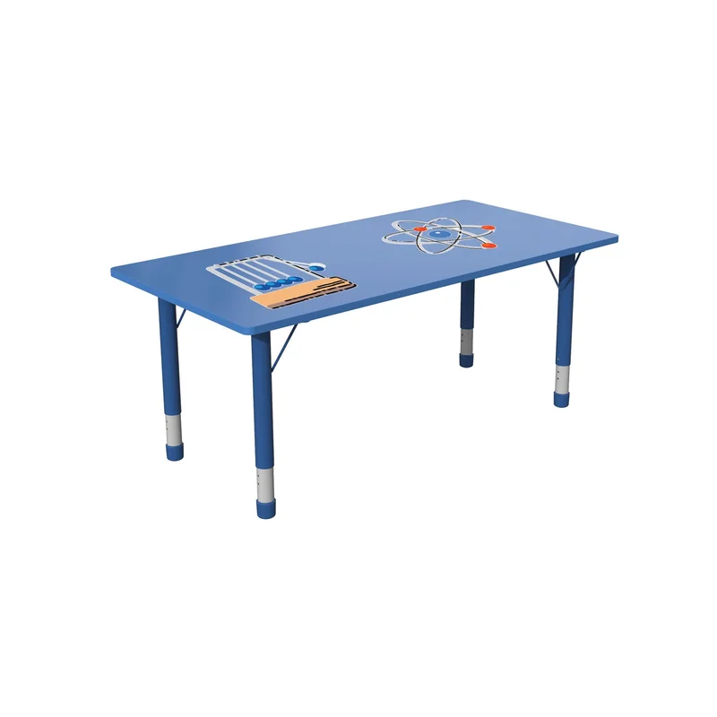 RFG Student desk Fresh, adjustable height, for ages 3 to 8, 1200 x 600 x 370-620 mm, blue