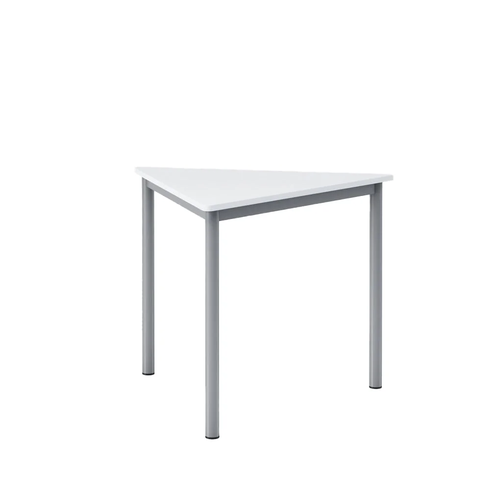 Маса RFG School Trapez 60, над VIII клас, 790 х 905 х 750 mm, бял плот, сив метал