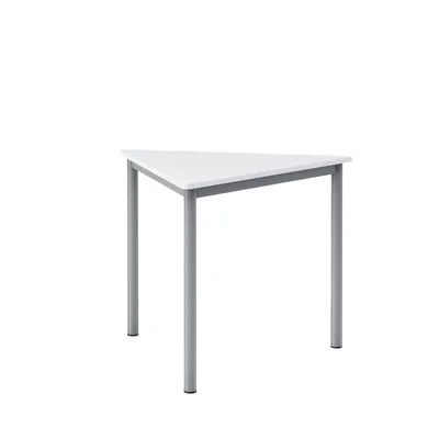 Маса RFG School Trapez 60, над VIII клас, 790 х 905 х 750 mm, бял плот, сив метал