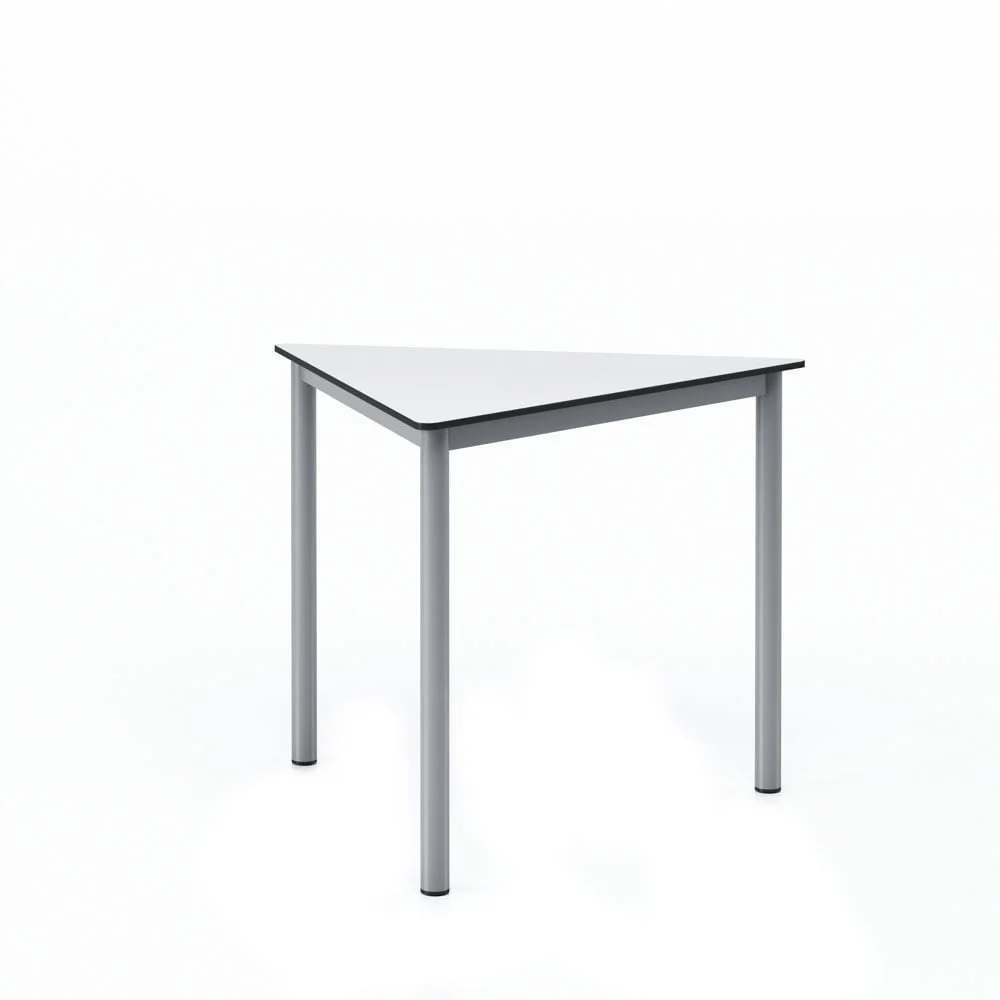 Маса RFG School Trapez 60, над VIII клас, 790 х 905 х 750 mm, HPL, бял плот, сив метал