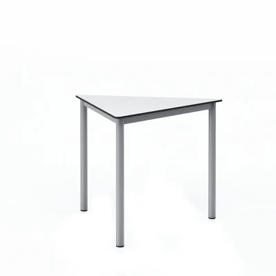 Маса RFG School Trapez 60, над VIII клас, 790 х 905 х 750 mm, HPL, бял плот, сив метал