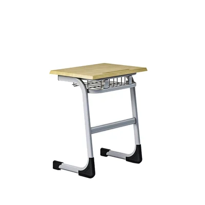 RFG Student Desk Edu, single, upper grades (VIII+), 630 x 450 x 750 mm, oak top, grey metal, set of 2