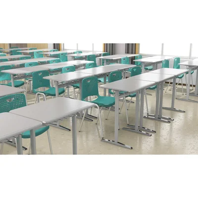RFG School desk Riva, over grade VIII, 650 x 450 x 760 mm, grey