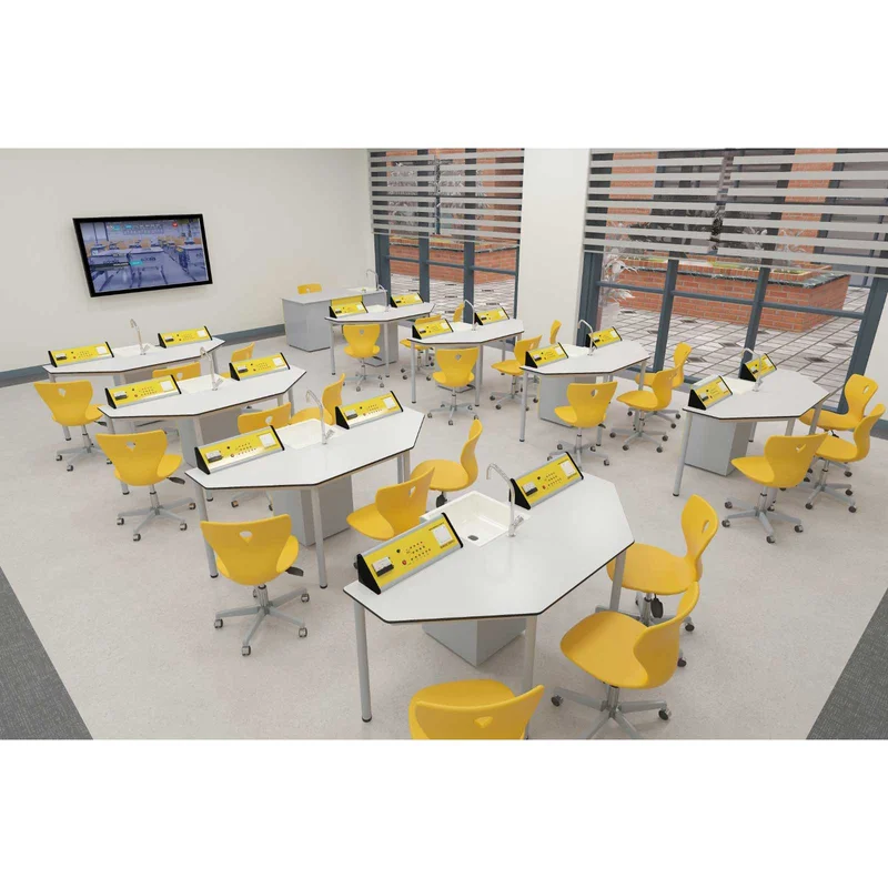 RFG Chemistry and biology lab Quin, grade VII+, for 24 students, white-yellow