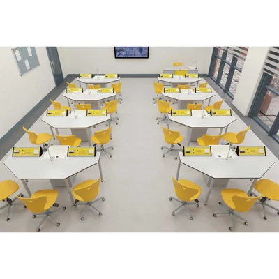 RFG Chemistry and biology lab Quin, grade VII+, for 24 students, white-yellow