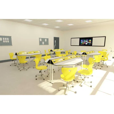 RFG Physics Classroom Hexa, grade VII+, for 24 students, white-yellow