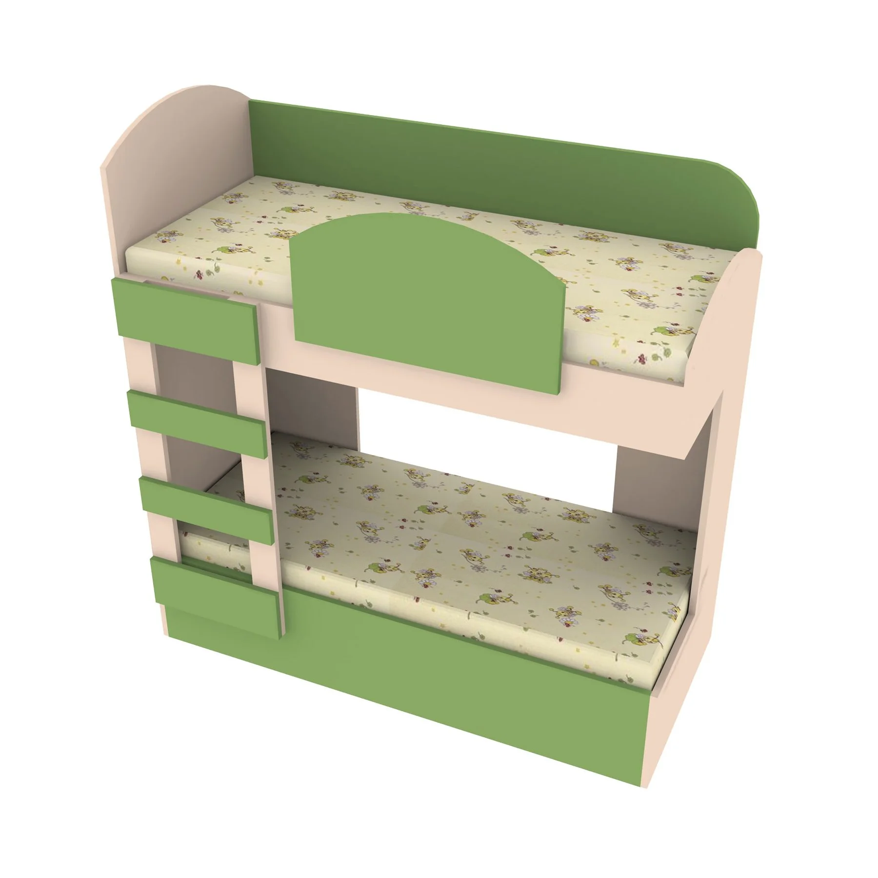 Bed, double, for mattress, 60 x 120 cm
