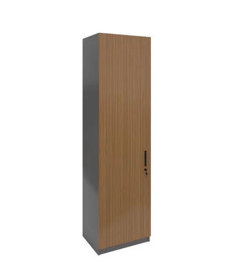Wardrobe RFG Chicago, single, 550 х 400 х 2000 mm, chipboard 18 mm, Rhine oak and dark grey