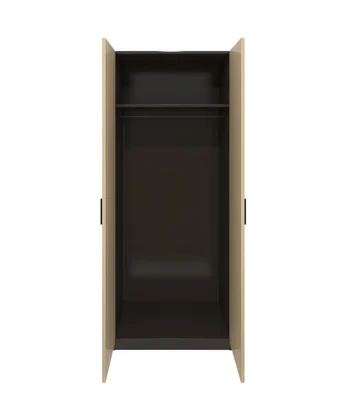 Wardrobe RFG Milano, double, 800 х 550 х 2000 mm, chipboard 18 mm, light oak and dark grey