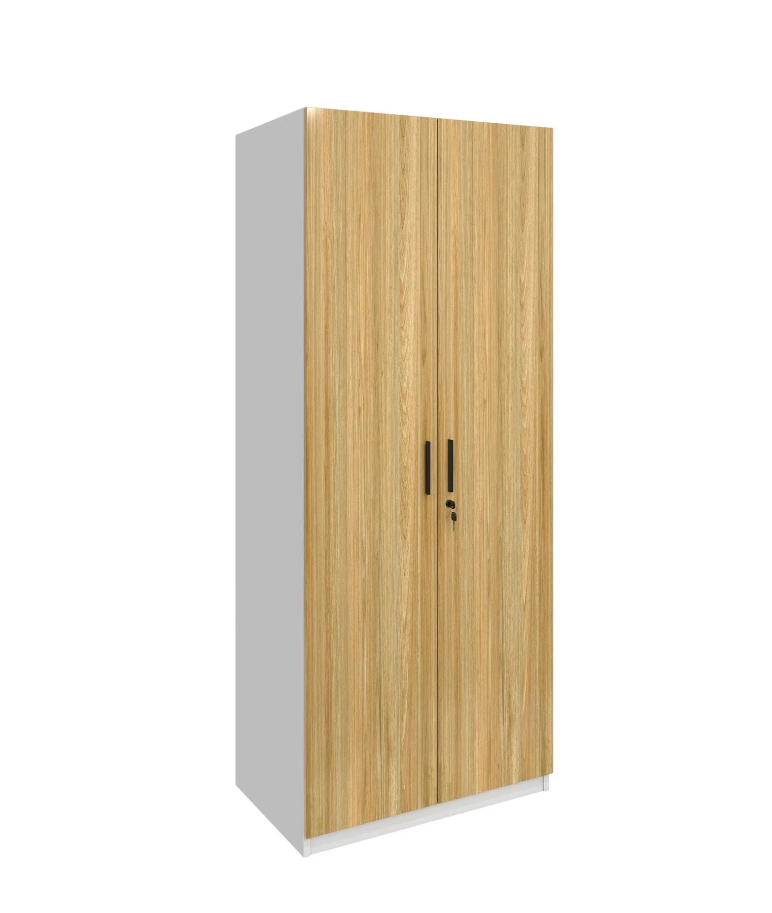Wardrobe RFG Monaco, double, 800 х 550 х 2000 mm, chipboard 18 mm, elm and white
