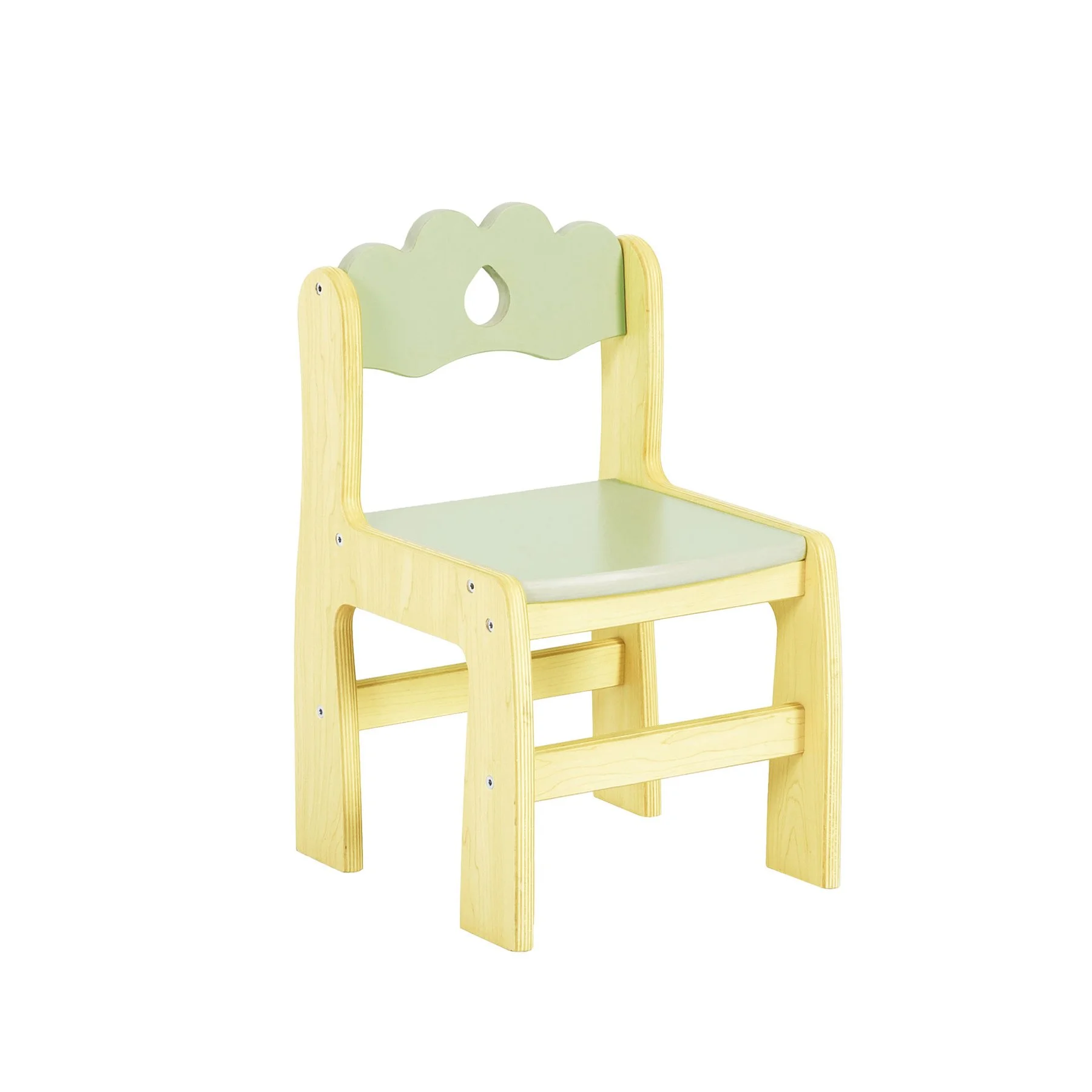 Kids chair RFG Puffy F101930, 300 x 328 x 554 mm, green, set of 2