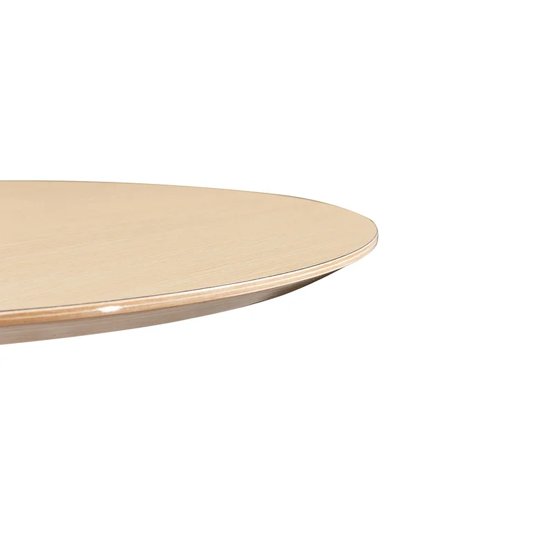 RFG Loop High Table, Round, 600 x 600 x 1050 mm, 25 mm Plywood, Light Beech, Green Metal Legs
