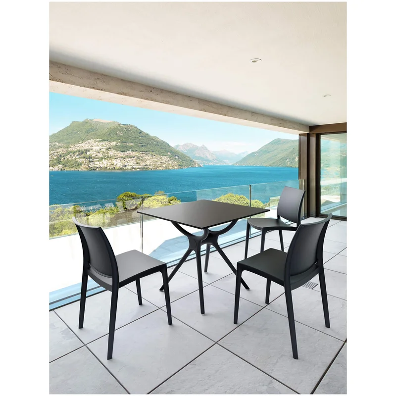 RFG Chair Milano, plastic, dark grey