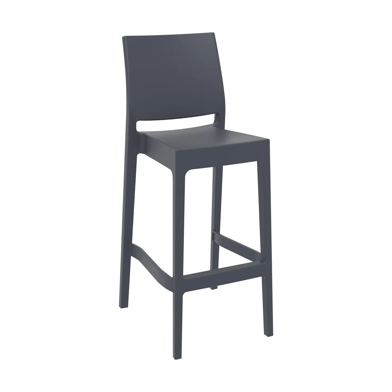 RFG Bar Stool Milano, plastic, dark gray