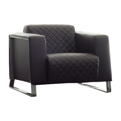 RFG Armchair Zelda, eco-leather, black seat, black backrest