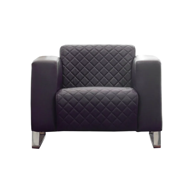 RFG Armchair Zelda, eco-leather, black seat, black backrest