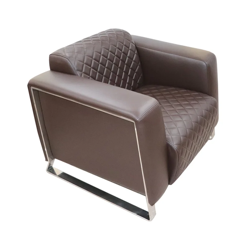 RFG Armchair Zelda, eco leather, brown seat, brown backrest