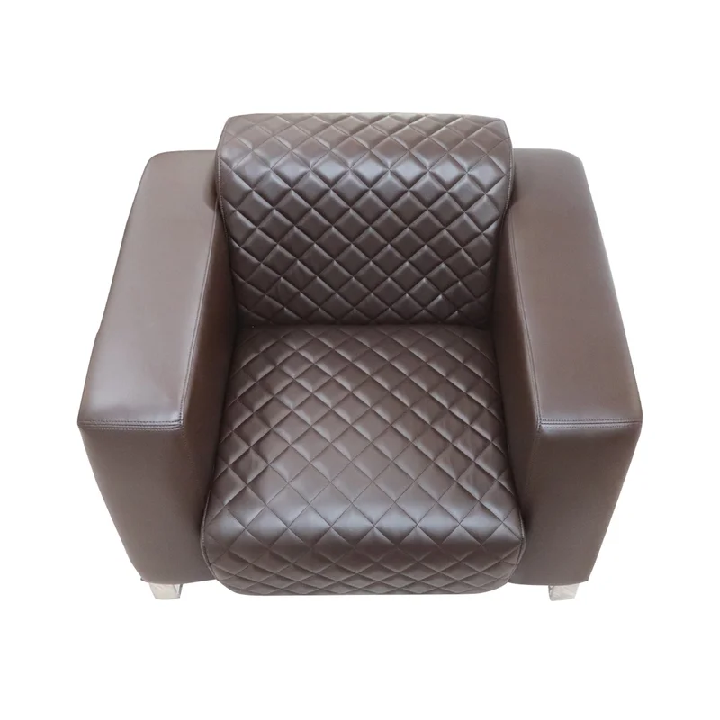 RFG Armchair Zelda, eco leather, brown seat, brown backrest