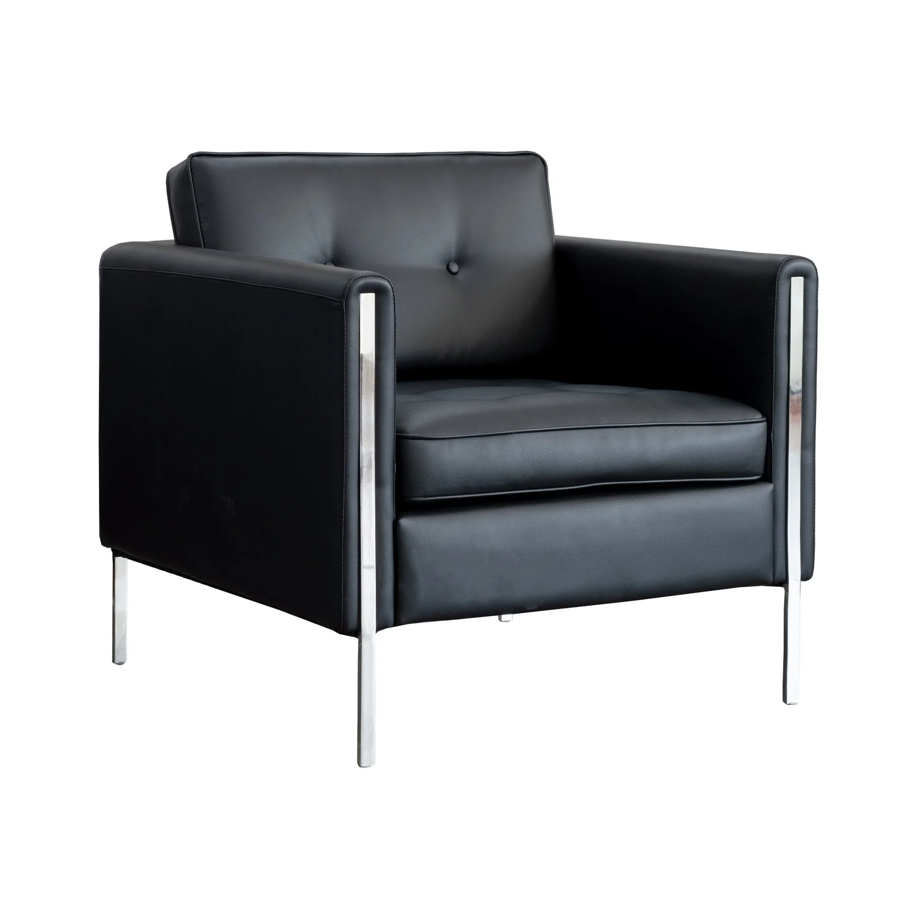 Frida RFG armchair, eco-leather, black seat, black backrest