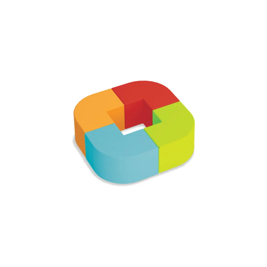 Nowa Szkola Pouf, square, 4 pieces