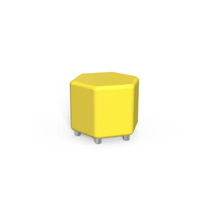 RFG Pouf Arrow, 53 x 59 x 43H, Eco Leather, Yellow