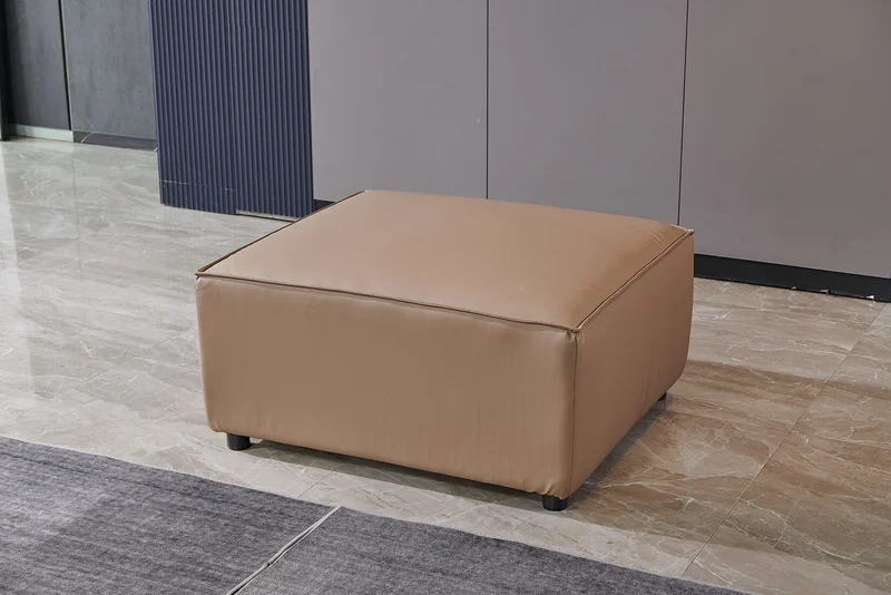 Ottoman RFG Kiano, square, eco leather, 750 x 880 x 420 mm, brown