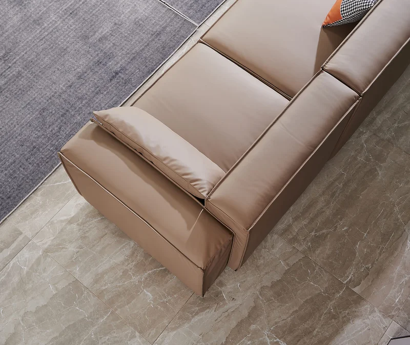 Ottoman RFG Kiano, square, eco leather, 750 x 880 x 420 mm, brown