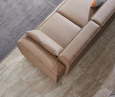 Ottoman RFG Kiano, square, eco leather, 750 x 880 x 420 mm, brown