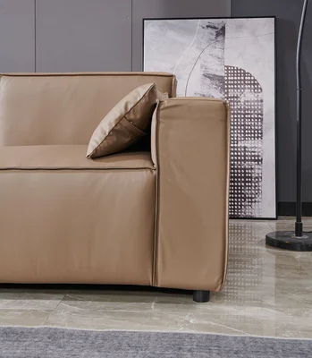 Ottoman RFG Kiano, square, eco leather, 750 x 880 x 420 mm, brown