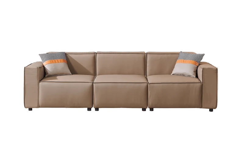 Ottoman RFG Kiano, square, eco leather, 750 x 880 x 420 mm, brown