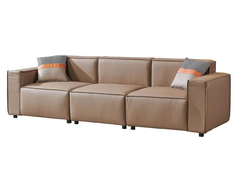 Ottoman RFG Kiano, square, eco leather, 750 x 880 x 420 mm, brown