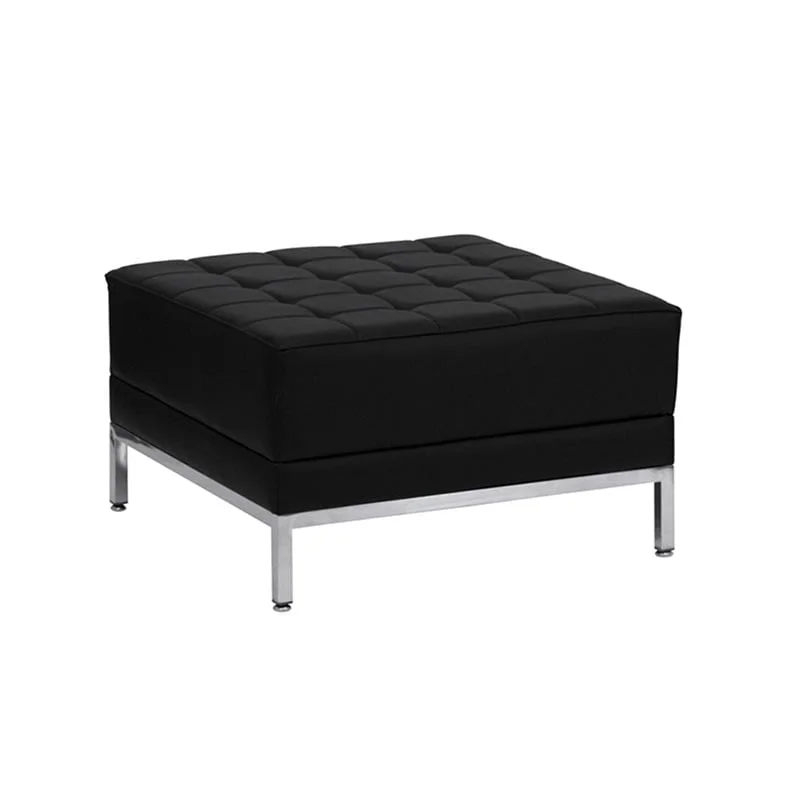 Ottoman RFG Neo, square, eco leather, 700 x 700 x 450 mm, black